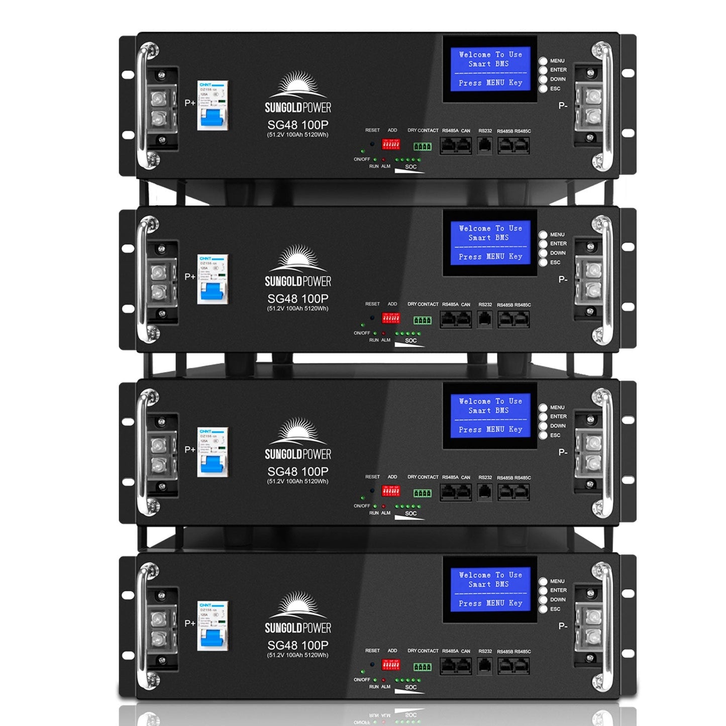 48V 100AH Server Rack LiFePO4 Lithium Battery SG48100P UL1973 UL9540A