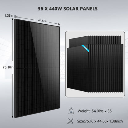 Hybrid Solar Kit 11.4KW 48V Split Phase 20.48KWH/51.2KWH Lithium Battery 450 Watt Solar Panel (Optional) SGH-11N2E/ SGH-11N5E