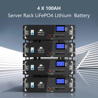 Off-Grid Solar Kit 8000W 48VDC 120V/240V LifePo4 10.24KWH-16.07KWH Lithium Battery 8 X 415 Watts Solar Panels SGR-8K10E