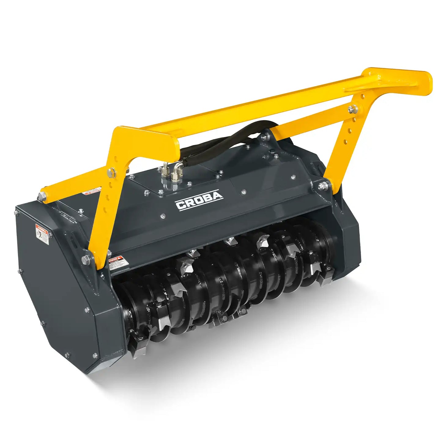 37"Mini Skid Steer Drum Forestry Brush Mulcher Attachment, Hydraulic Flow Range 11 To 16 GPM,MCH37