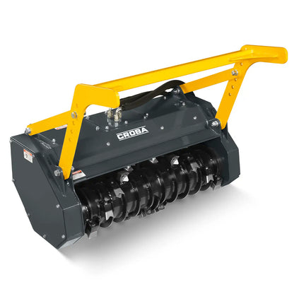 37"Mini Skid Steer Drum Forestry Brush Mulcher Attachment, Hydraulic Flow Range 11 To 16 GPM,MCH37