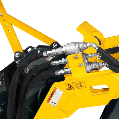 37"Mini Skid Steer Drum Forestry Brush Mulcher Attachment, Hydraulic Flow Range 11 To 16 GPM,MCH37
