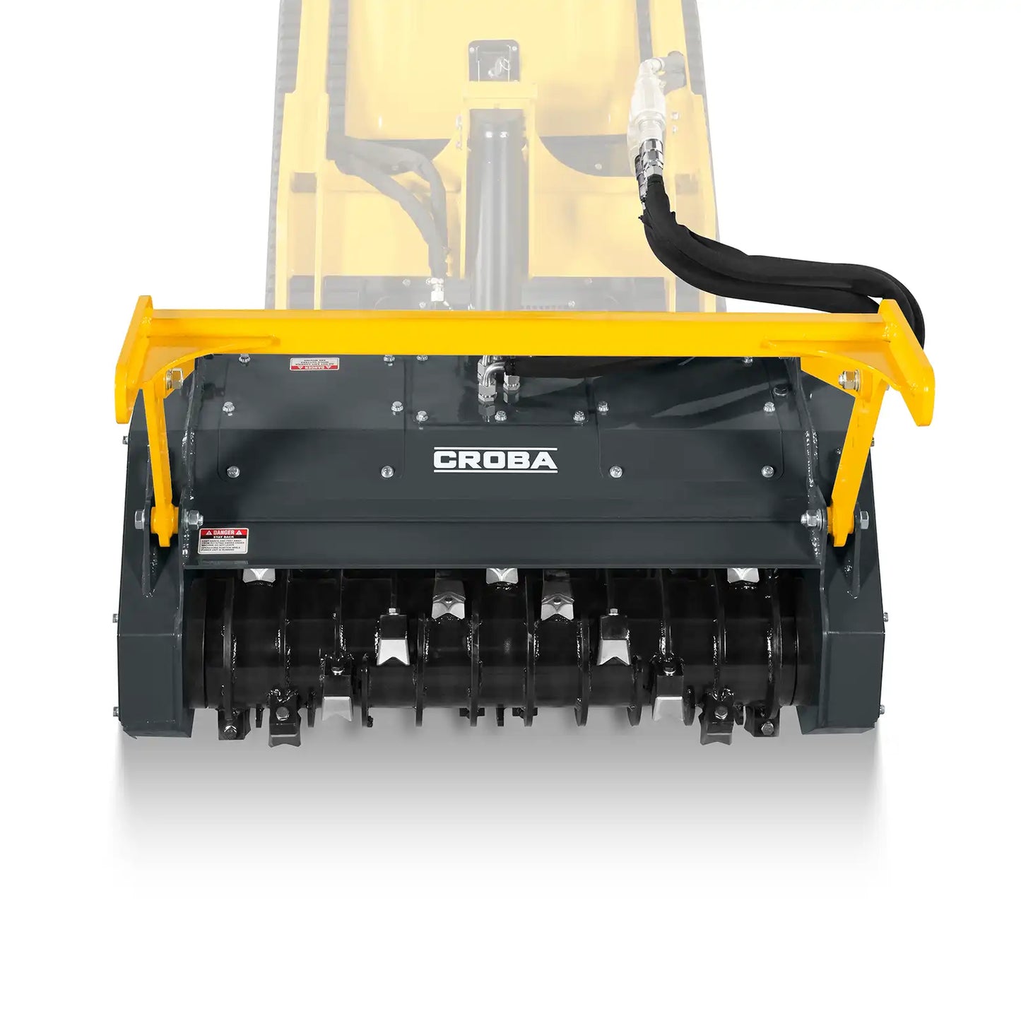 37"Mini Skid Steer Drum Forestry Brush Mulcher Attachment, Hydraulic Flow Range 11 To 16 GPM,MCH37