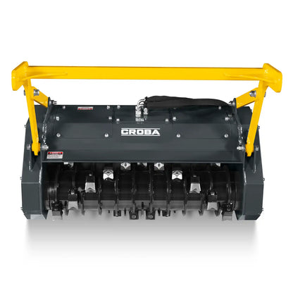 37"Mini Skid Steer Drum Forestry Brush Mulcher Attachment, Hydraulic Flow Range 11 To 16 GPM,MCH37