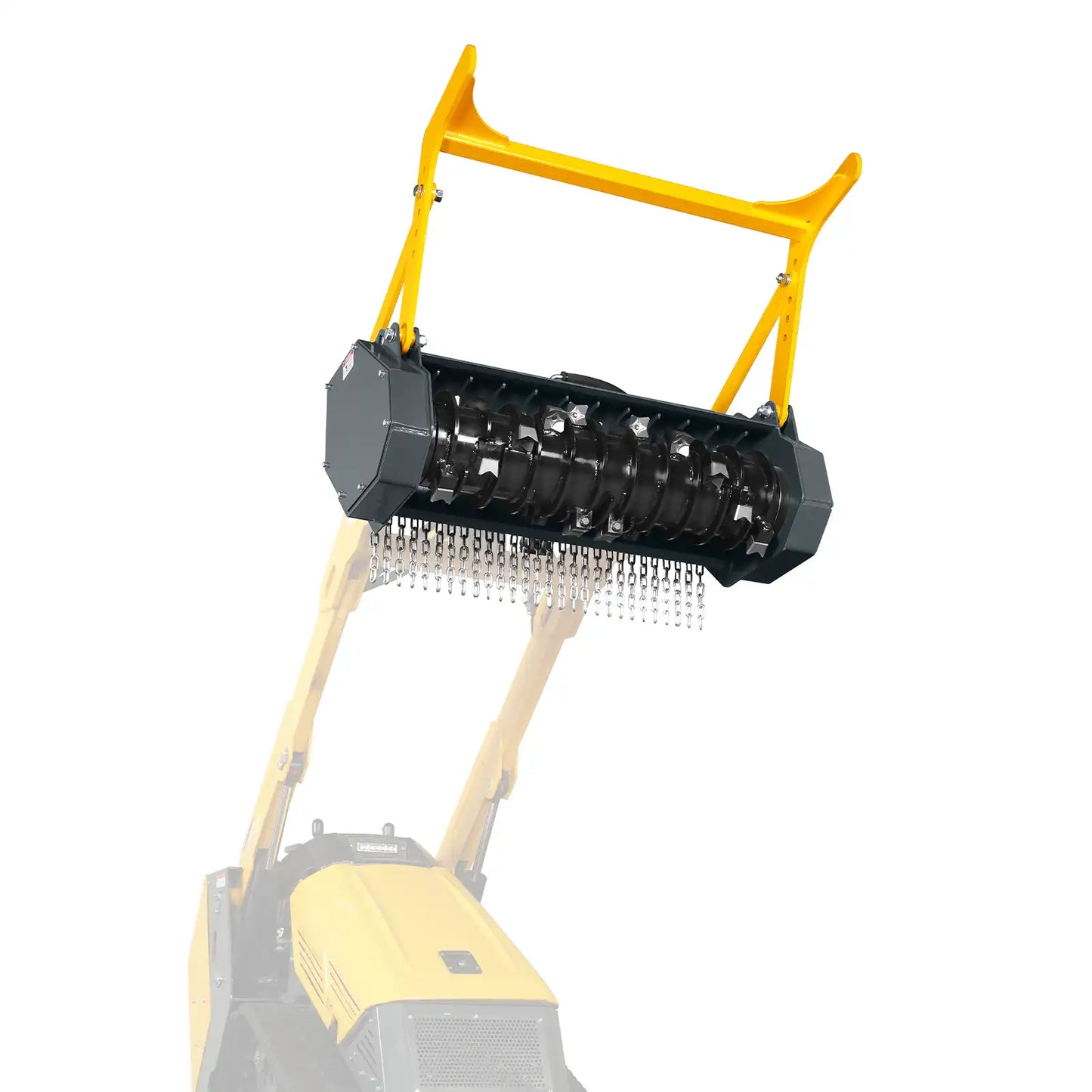 37"Mini Skid Steer Drum Forestry Brush Mulcher Attachment, Hydraulic Flow Range 11 To 16 GPM,MCH37