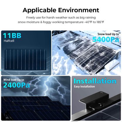 500W MONO BLACK PERC SOLAR PANEL FULL PALLET (32 PANELS) UL 61730  CEC Listed