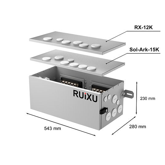 Conduit Box | Metal | Top Cover For Sol-Ark-15K inverter Dimension: 24.13"L x 10.57"W x 9.06"H