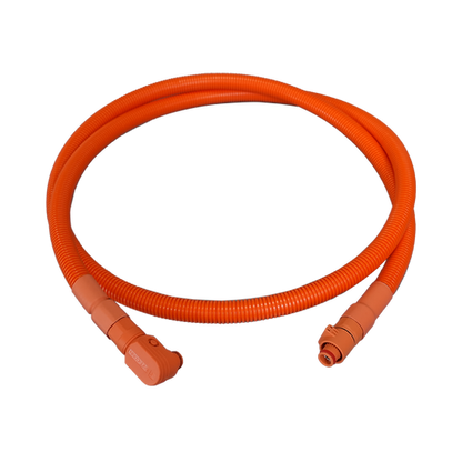 1/0 AWG cable for RUiXU RX9MP Busbar | Orange+ Black | One Pair Straight + 90 degree angle pluggable  connector, Play and Plug, 200cm,