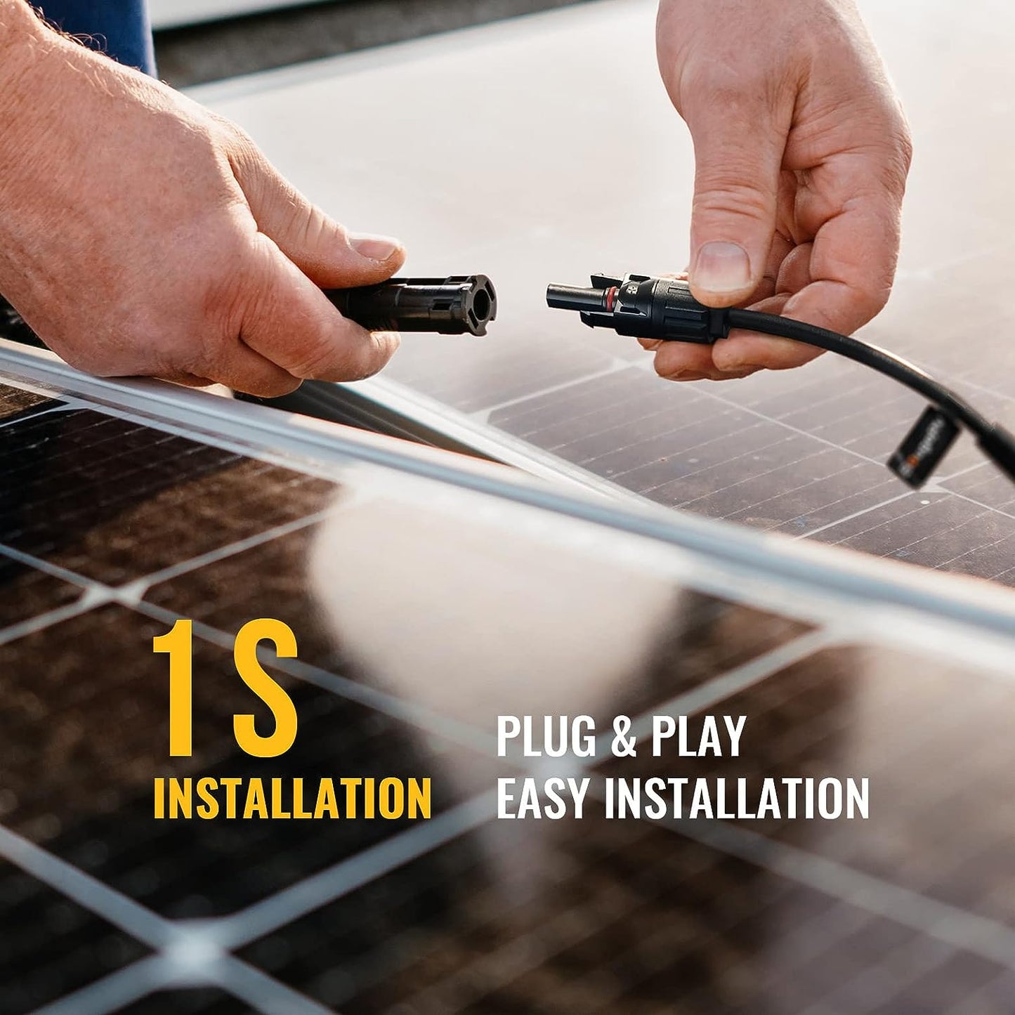 4 Pairs Solar Connectors Y Branch Parallel Adapter Cable Wire Plug Tool Kit