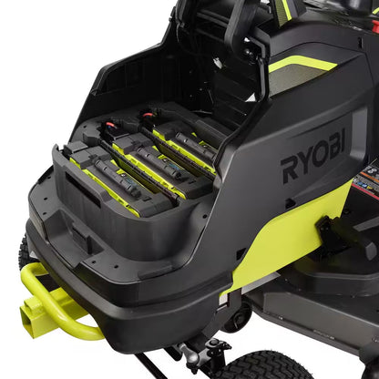 80V HP Brushless 42 In. Battery Electric Cordless Riding Lawn Tractor with (3) 80V 10Ah Batteries and Charger