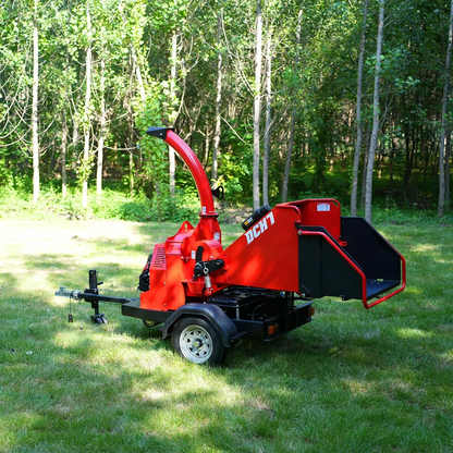 HONDA GX690 22HP 688cc Twin Cylinder Gasoline Engine Powered 7” Hydraulic Feeding Wood Chipper, DCH7