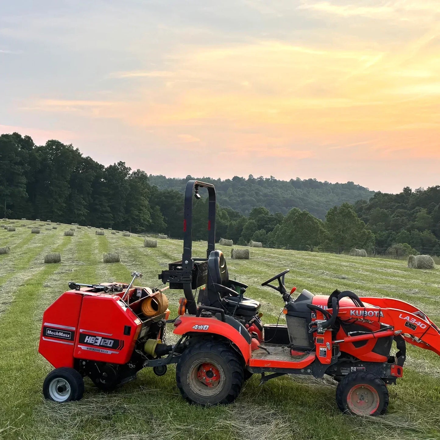 Hay Baler & Hay Rake Tedder & Disc Mower Combo, HB3120, HT100, DM8