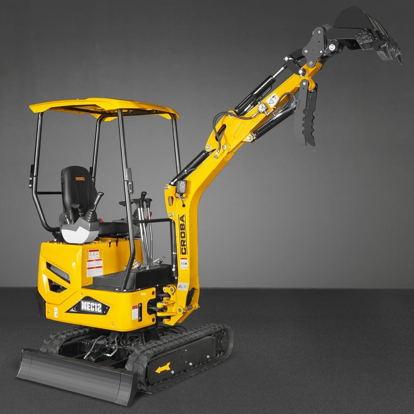 Mini Compact Excavator Kubota D722 Engine, 65.7” Max. Digging Depth, 2700 LBS Operating Weight, MEC12