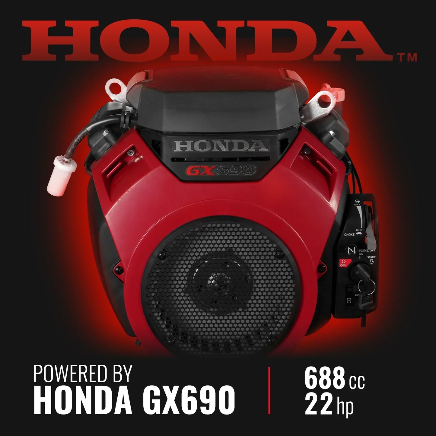 HONDA GX690 22HP 688cc Twin Cylinder Gasoline Engine Powered 7” Hydraulic Feeding Wood Chipper, DCH7